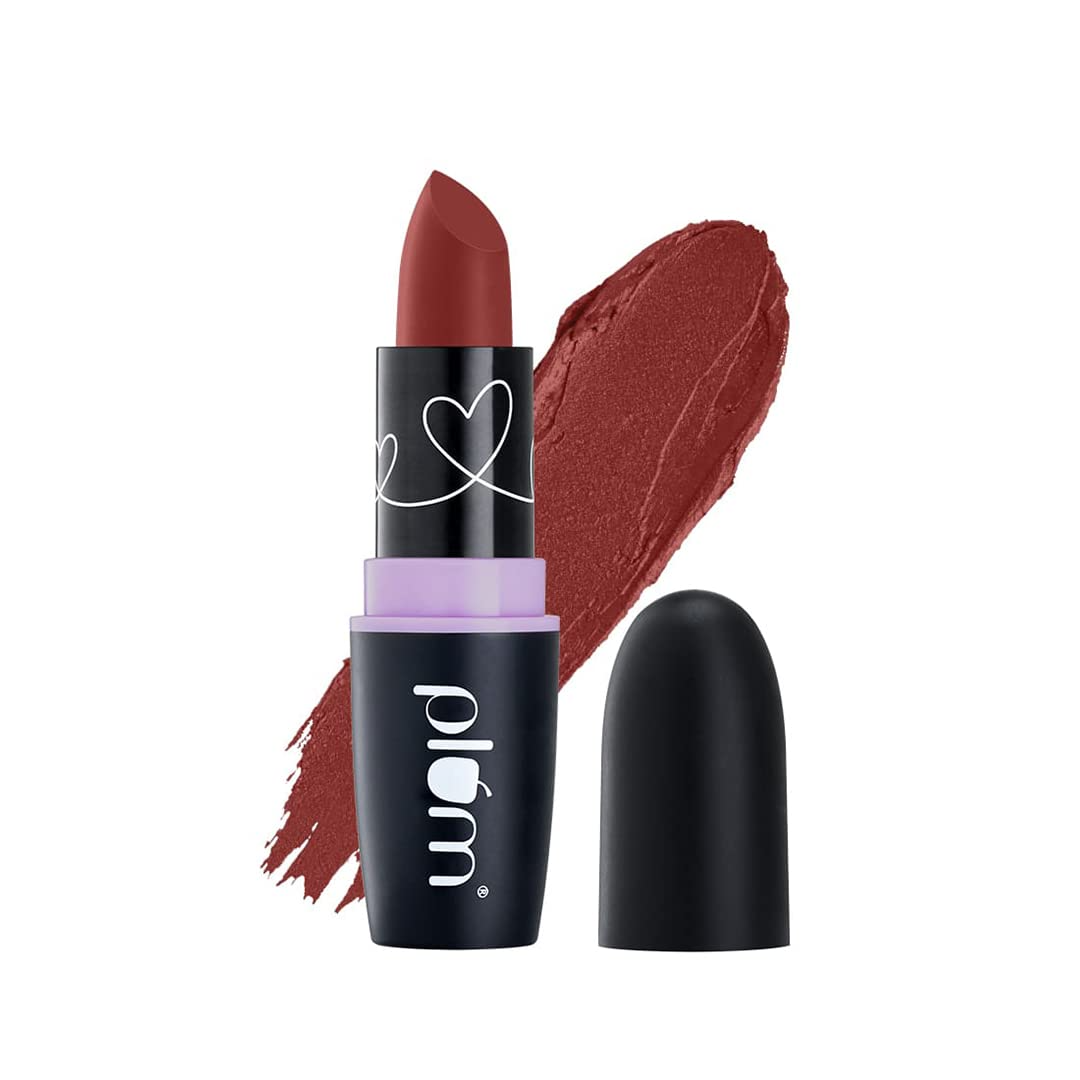 Plum Matterific Lipsticks 126 - Upside Brown | Highly Pigmented | Nourishing & Non-Drying | 100% Vegan & Cruelty Free