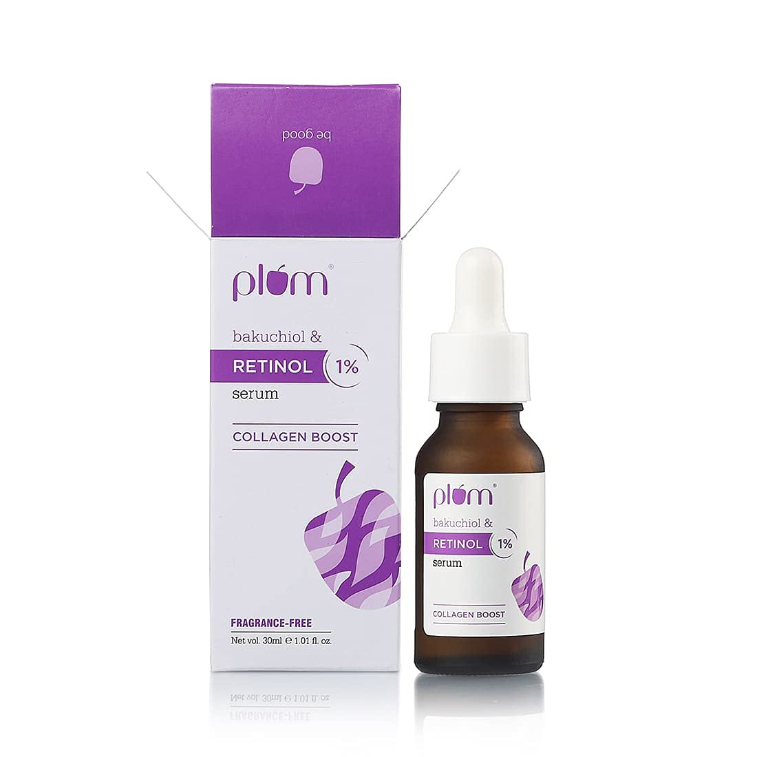 Plum 1% Retinol Face Serum with Bakuchiol | Reduces Fine Lines & Wrinkles | Promotes Cell Turnover for Youthful, Smooth Skin | 100% Vegan & Fragrance-Free | 30 ml, Yellow