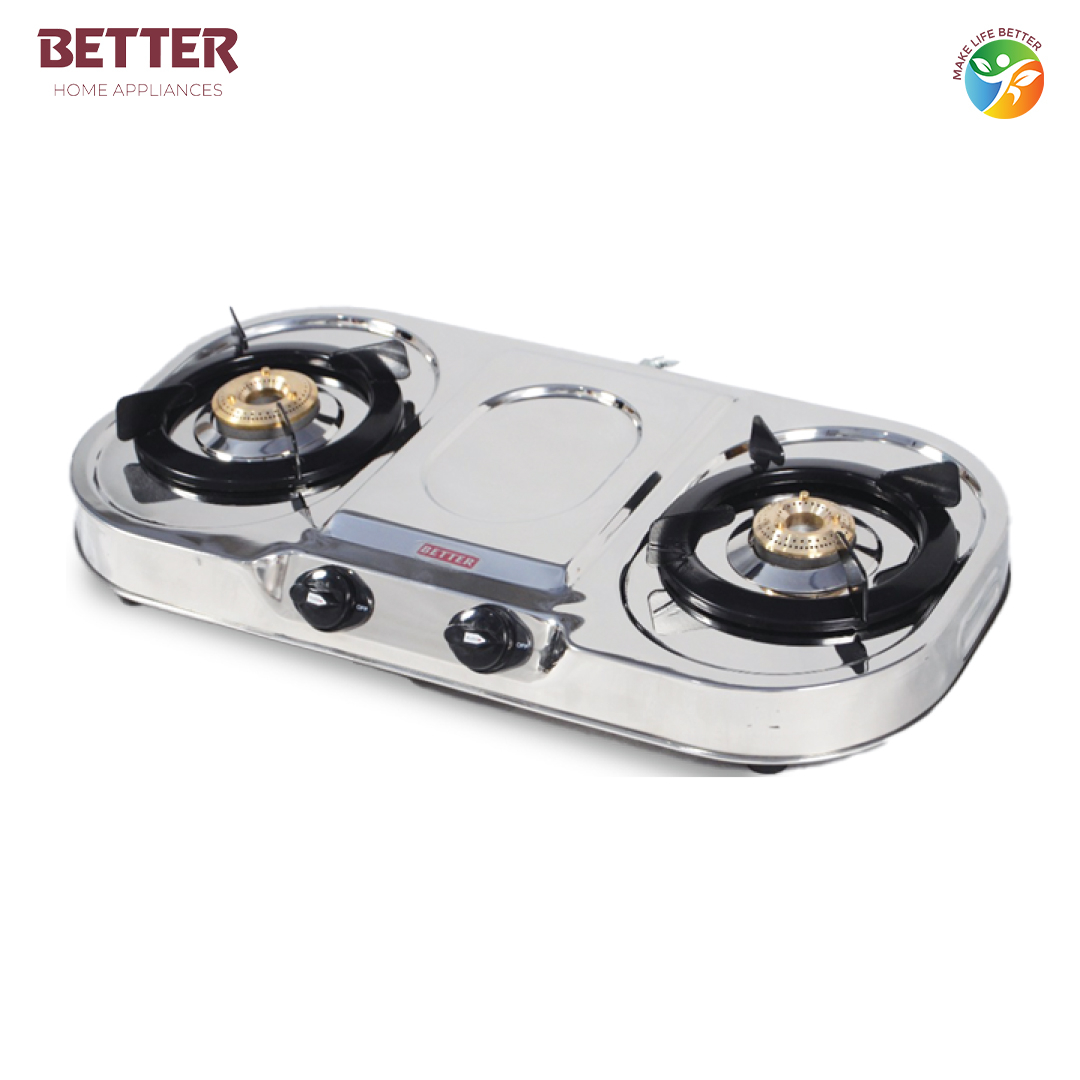 Better Plus 2 Digital LPG Gas Stove Brass Burner