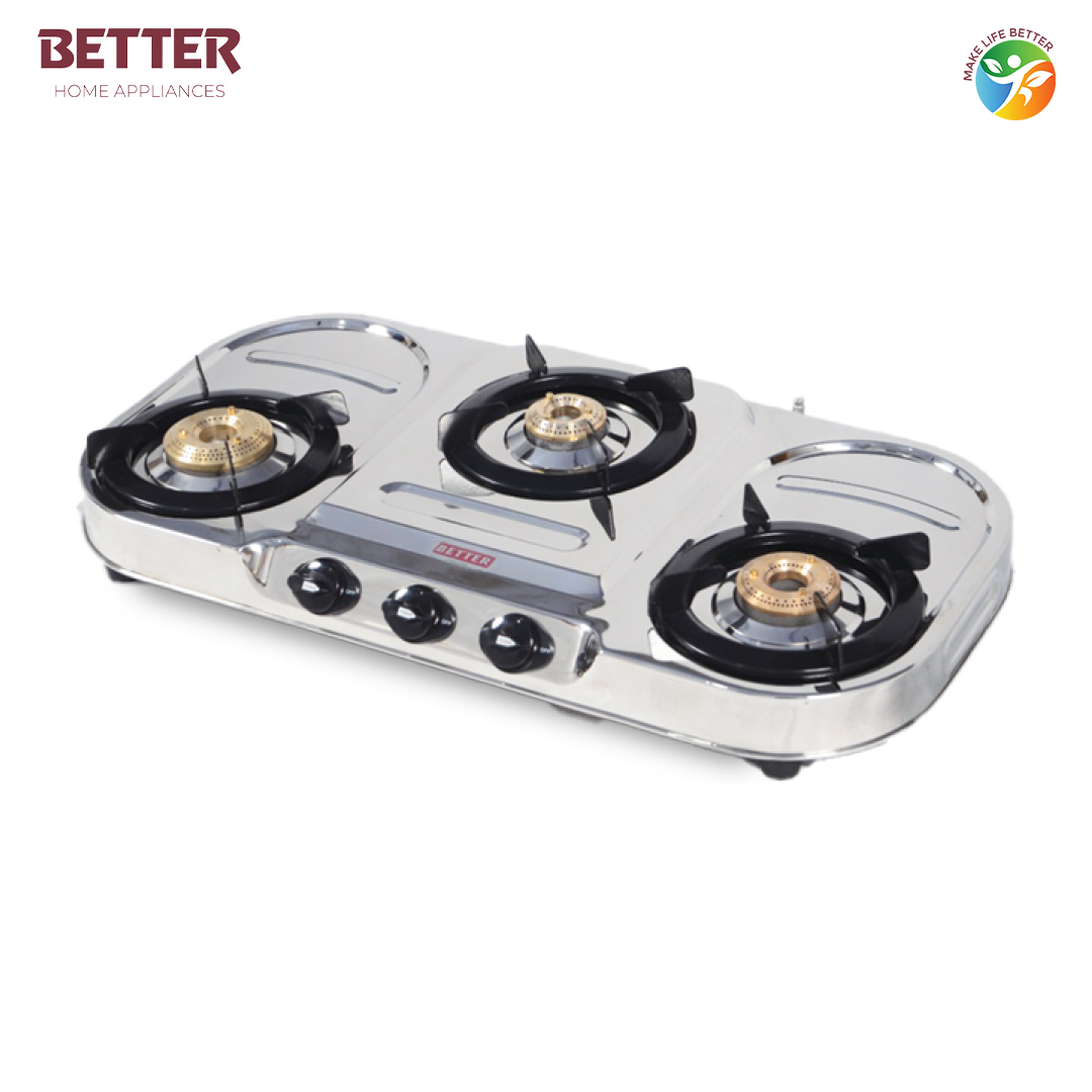 Better Plus 3 LPG Gas Stove Brass Burner