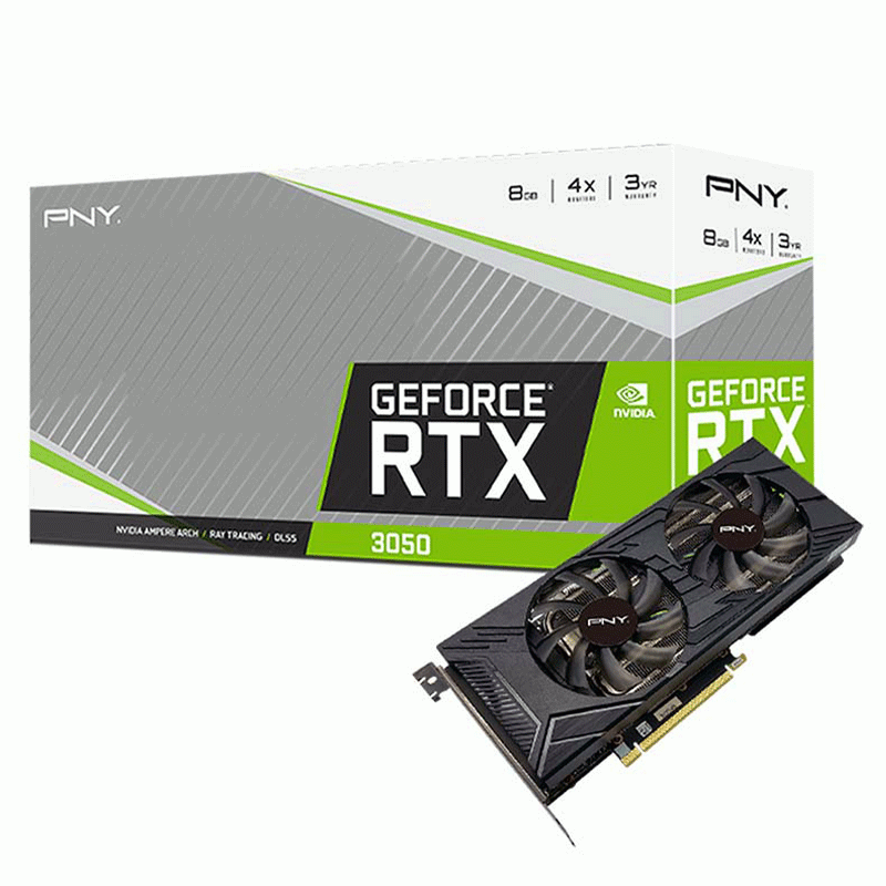 VGA CARD PNY 8GB RTX 3050 Duel Fan Graphics card