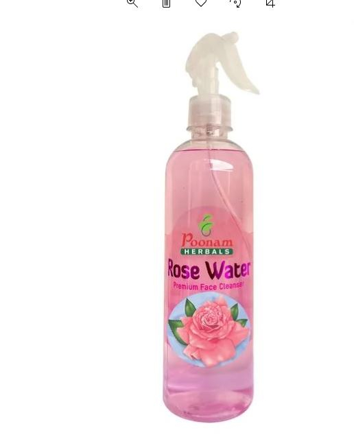 Poonam Herbal Gulab Jal 500 ml With Spray
