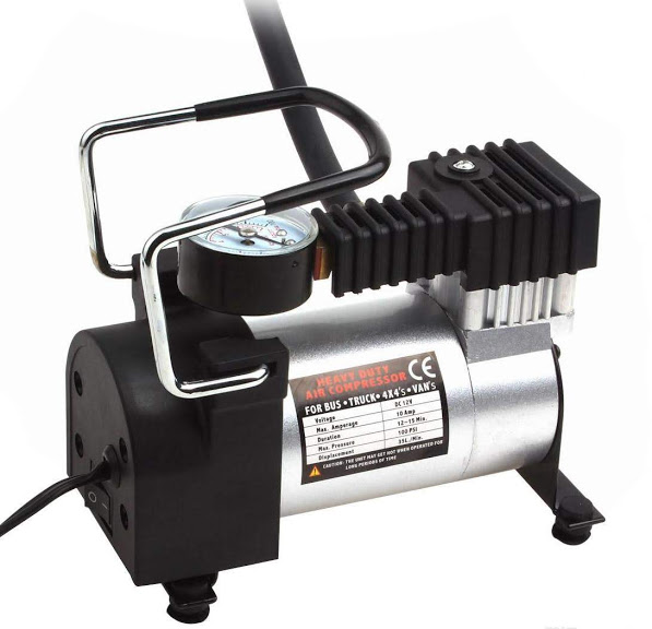 Laughing Buddha - Portable Air Compressor Heavy Duty 12V 140PSI/965kPA Pump Electric Tyre Inflator