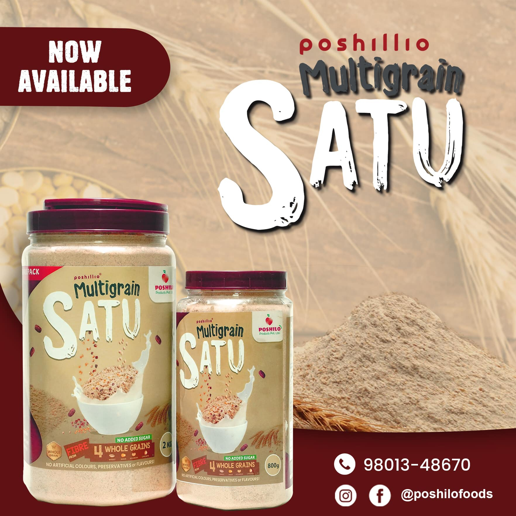 Poshilo Multigrain Satu 800Gm