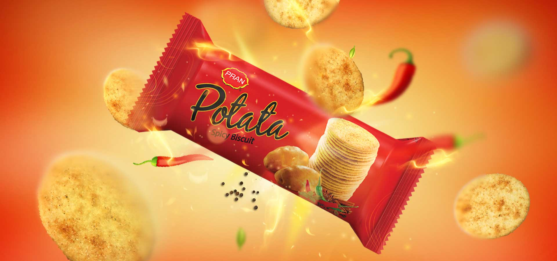 Pran Potata Spicy Biscuit 95gm