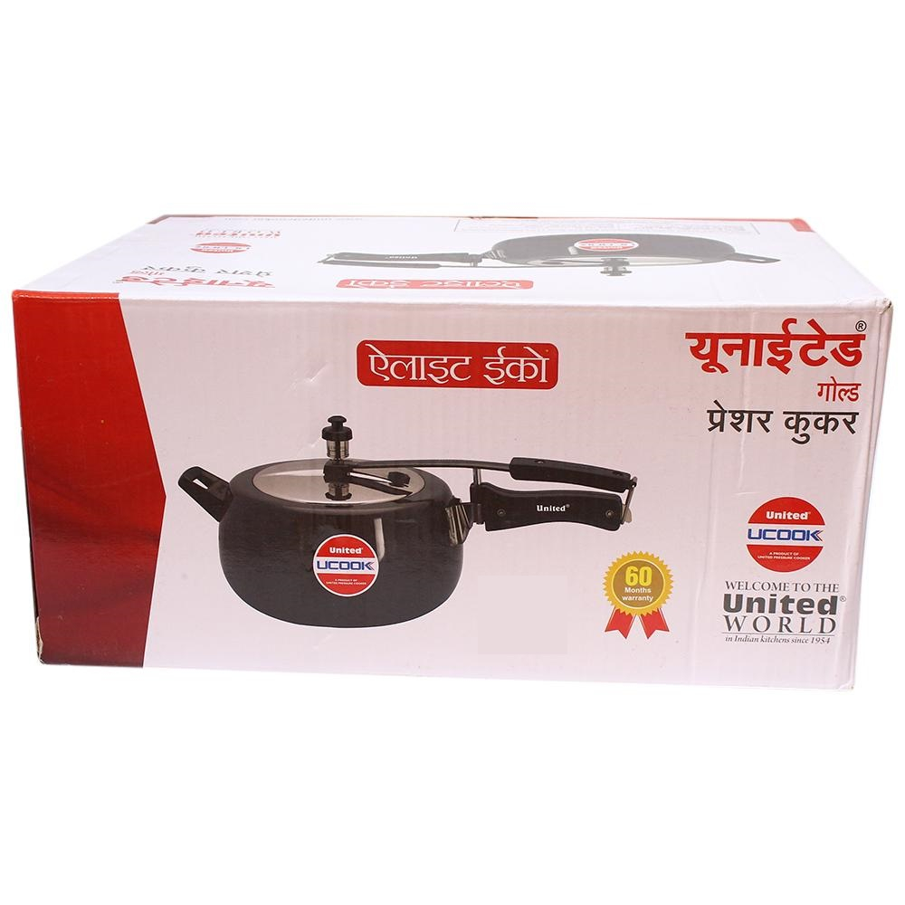 United Pranzo Pressure Cooker Hard Anodized Induction Base (Elite)-4 ltr