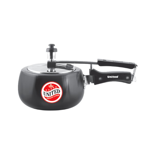 United Pranzo Pressure Cooker Hard Anodised With Stainless Steel Lid 2 Litre