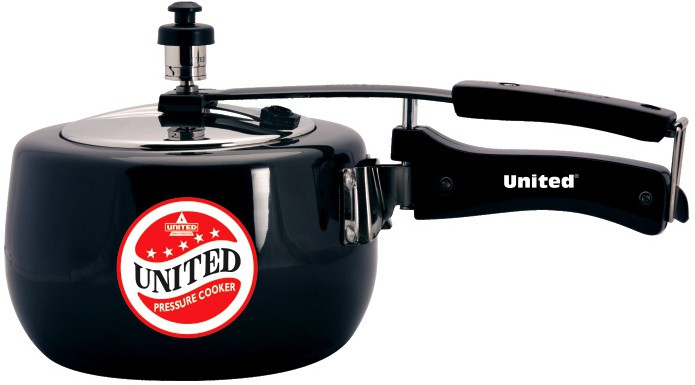 United Pranzo Pressure Cooker Hard Anodised With Stainless Steel Lid 3 Litre