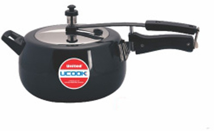 United Pranzo Pressure Cooker Hard Anodised With Stainless Steel Lid 5 Litre