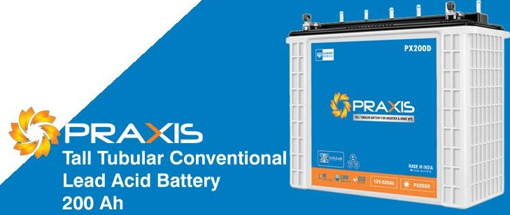 Praxis Tubular Battery - 200ah