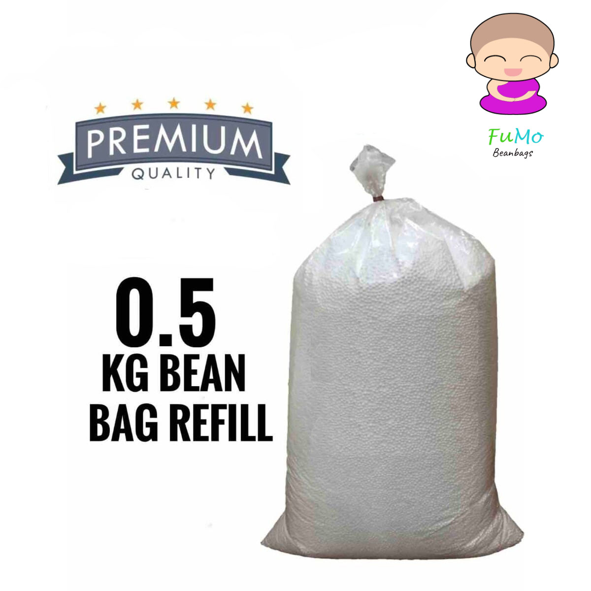 Premium Quality 0.5 Kg Bean Bag Refill/Filler