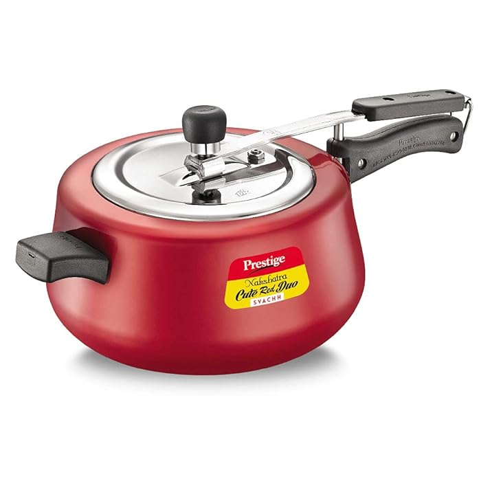 Prestige Pressure Cooker 10766 5 liter - Nakshatra Svachh Cute Metalic Red Duo 5