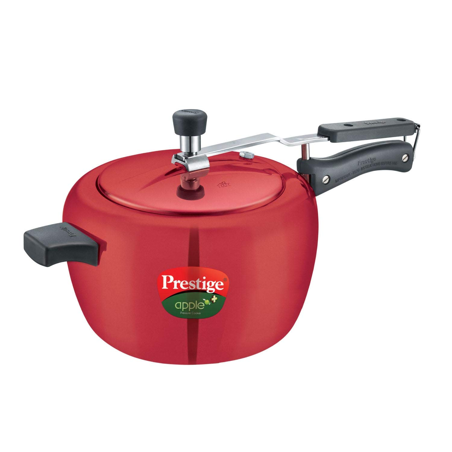 Prestige 5L Aluminium Pressure Cooker IB Red Color - 11058 Apple Plus Aluminium Pressure Cooker