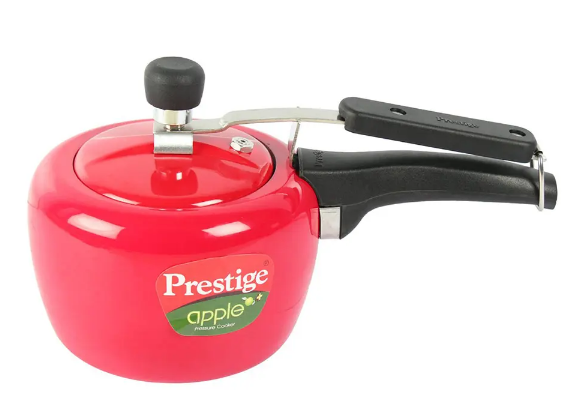 Prestige 2L Aluminium Pressure Cooker IB in Red Color - 11052 Apple Plus Aluminium Pressure Cooker 2 LTRS