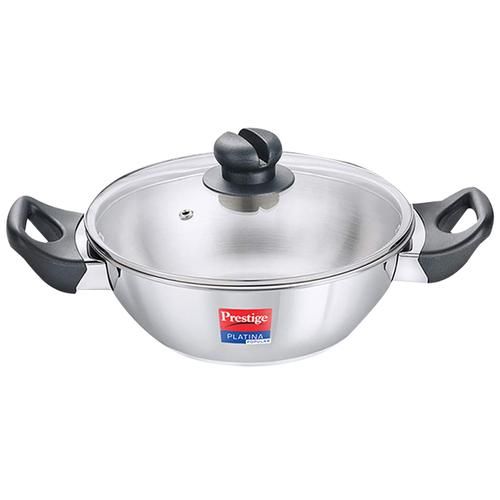 Prestige 36159 - 2.8 LTR Stainless Steel Kadai with SS Lid