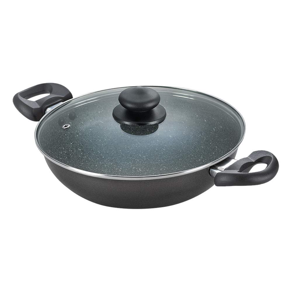 Prestige Non Stick Induction Base Kadhai  - 36310 Omega Deluxe GNT Kadai 240MM with Glass Lid