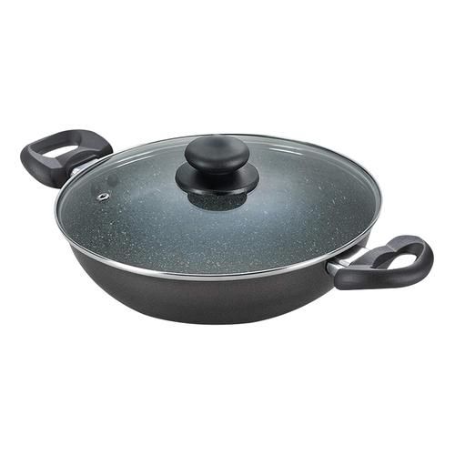 Prestige 36311- OMG DLX GNT Kadai 260MM with Glass Lid - 3.25 LTR Non Stick Kadai IB
