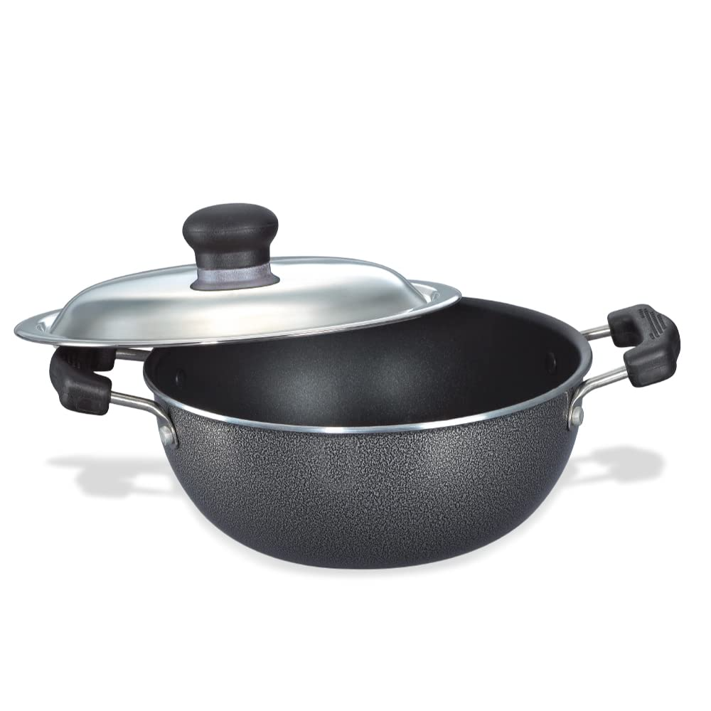 Prestige Non Stick Kadhai - 30730 Omega Select Plus Flat Base Kadai 200MM SS