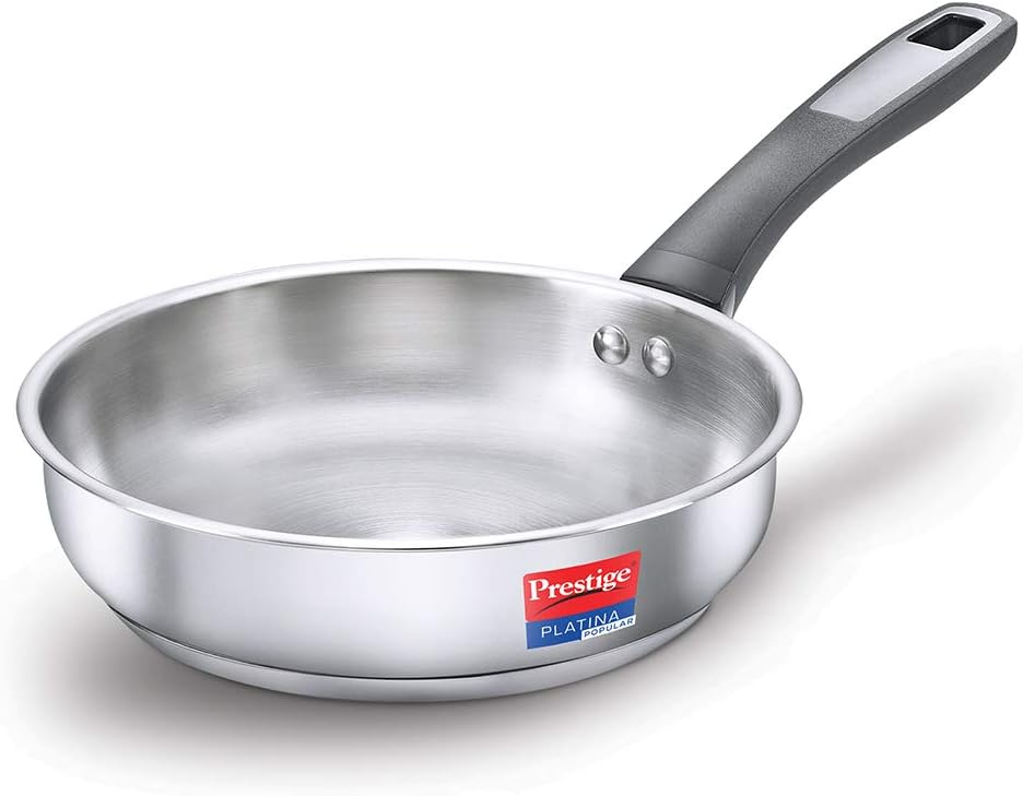 Prestige 220mm Platina Stainless Steel Frying Pan 36151