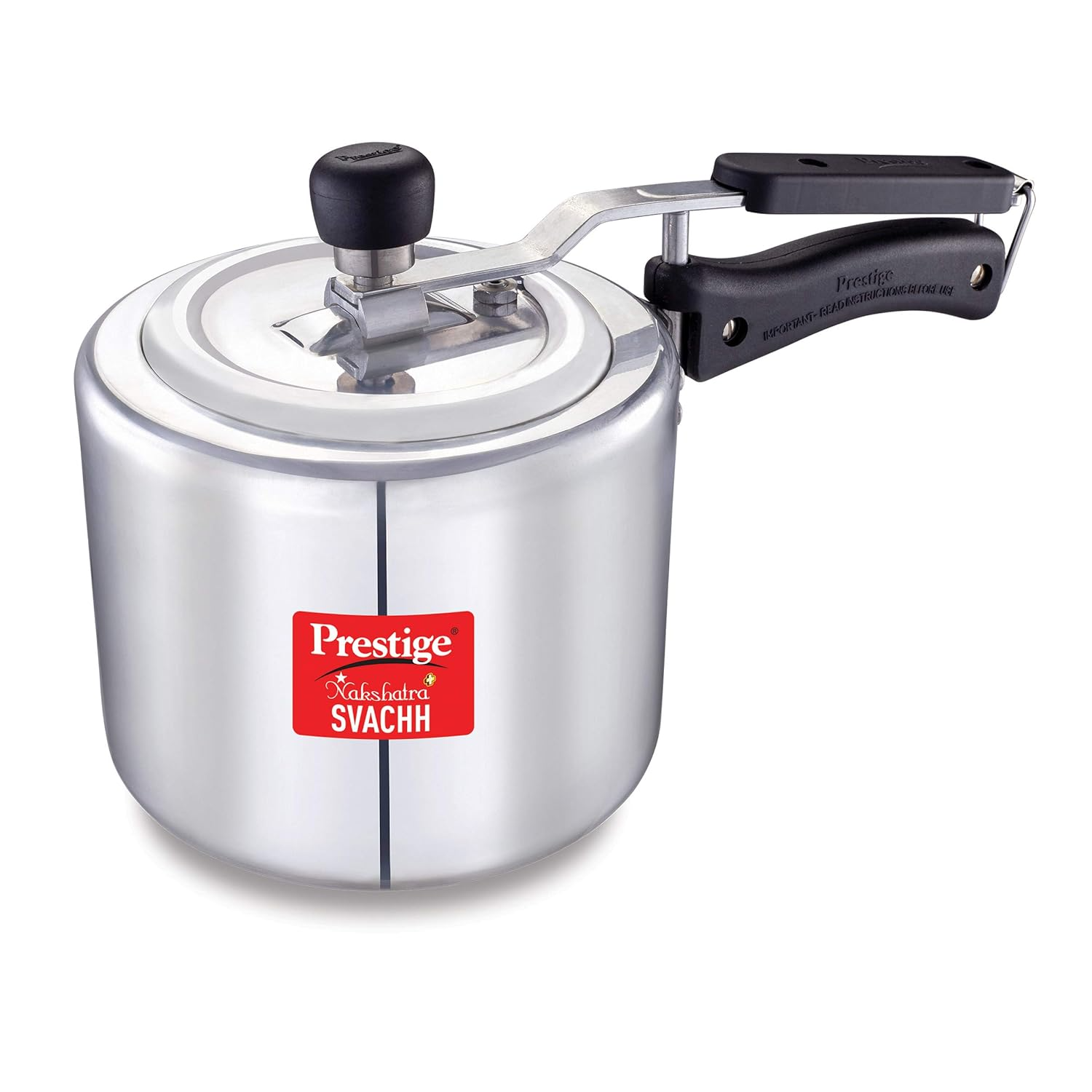 Prestige 3L Straight Wall Stainless Steel Pressure Cooker - 10730 Nakshatra Svachh Straight Wall 3L