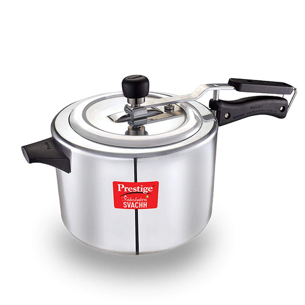 Prestige 10734 Nakshatra Plus Svachh Aluminium Straight Wall Inner Lid Pressure Cooker - Silver, 5L
