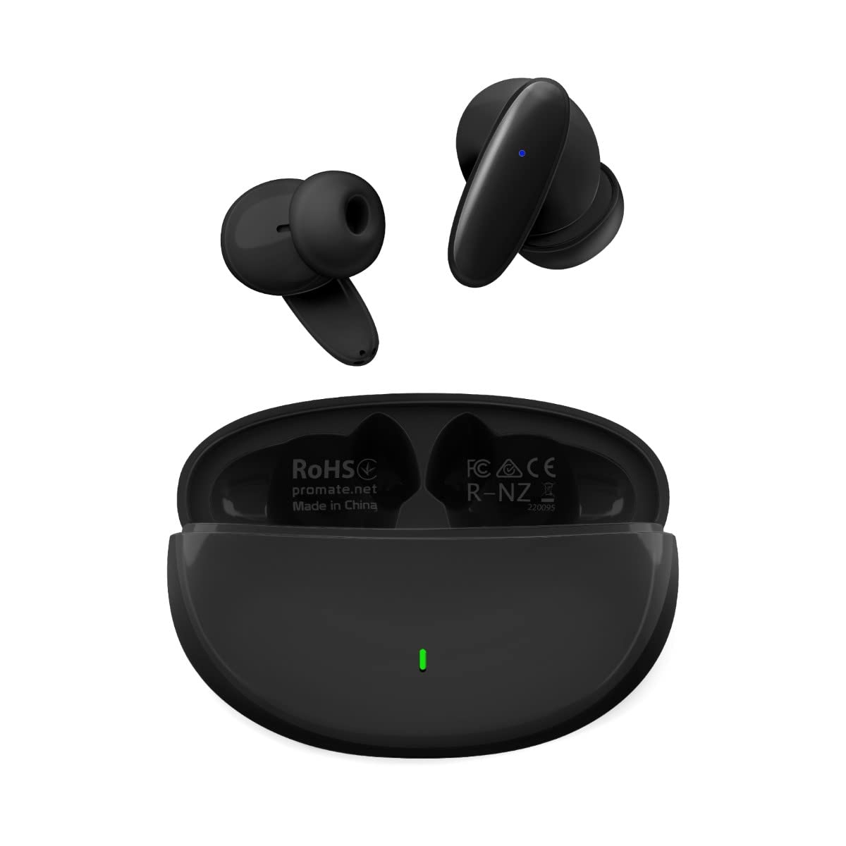 Promate True Wireless Earbuds, in-Ear Bluetooth v5.1 HD Earphones with Mic, IPX5 Water Resistance, 20H Playback Time, Intelligent Touch Controls and Smart Auto Pairing for iPhone 14, Galaxy S22, Lush
