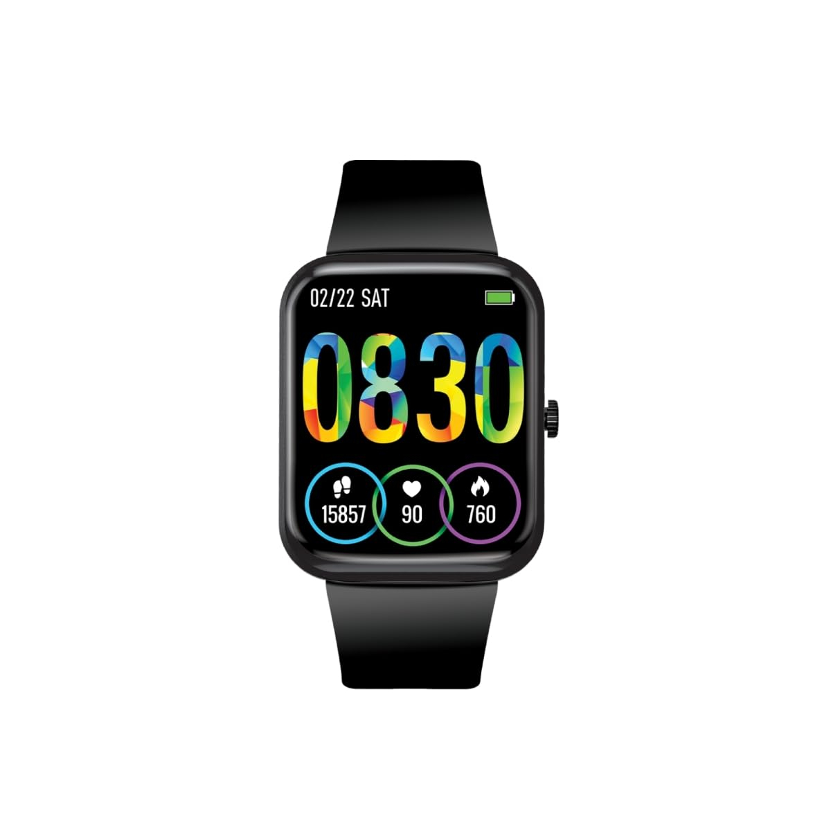 Promate Xwatch-B18 Fitness Smart Watch, 1.8” Display Bluetooth Calling, IP67 Water Resistant, Voice Assistant, 15 Days Battery Life, 27 Sports Modes, Real-time HR Monitor, 100+ Watch Faces