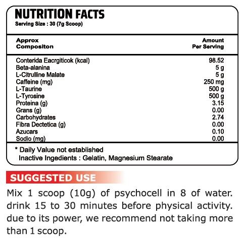 Psychocell Preworkout 30 Servings for Best Workout