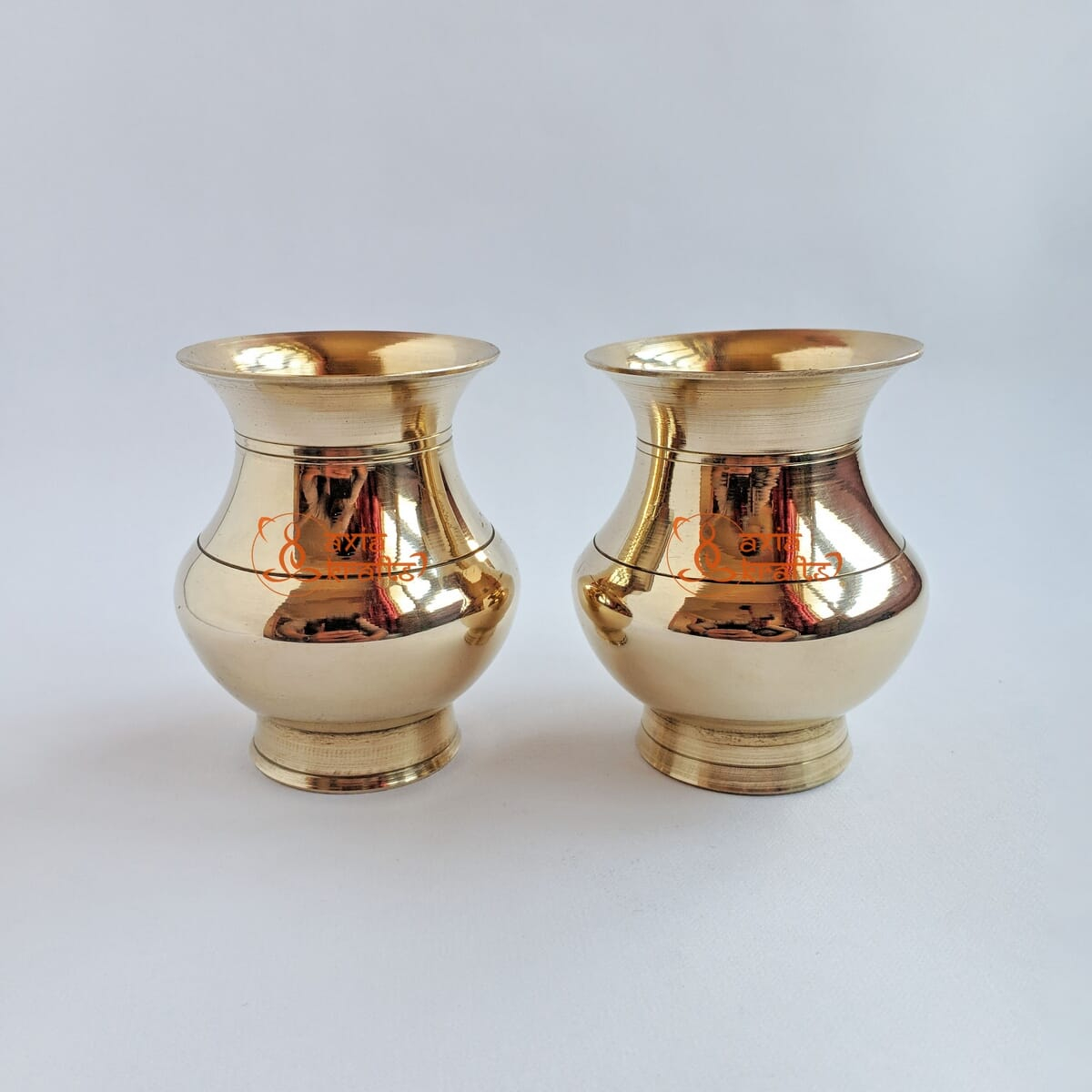 Axia Krafts Pure Brass Nepali Made Ankhora -7.5cm - Set Of 2