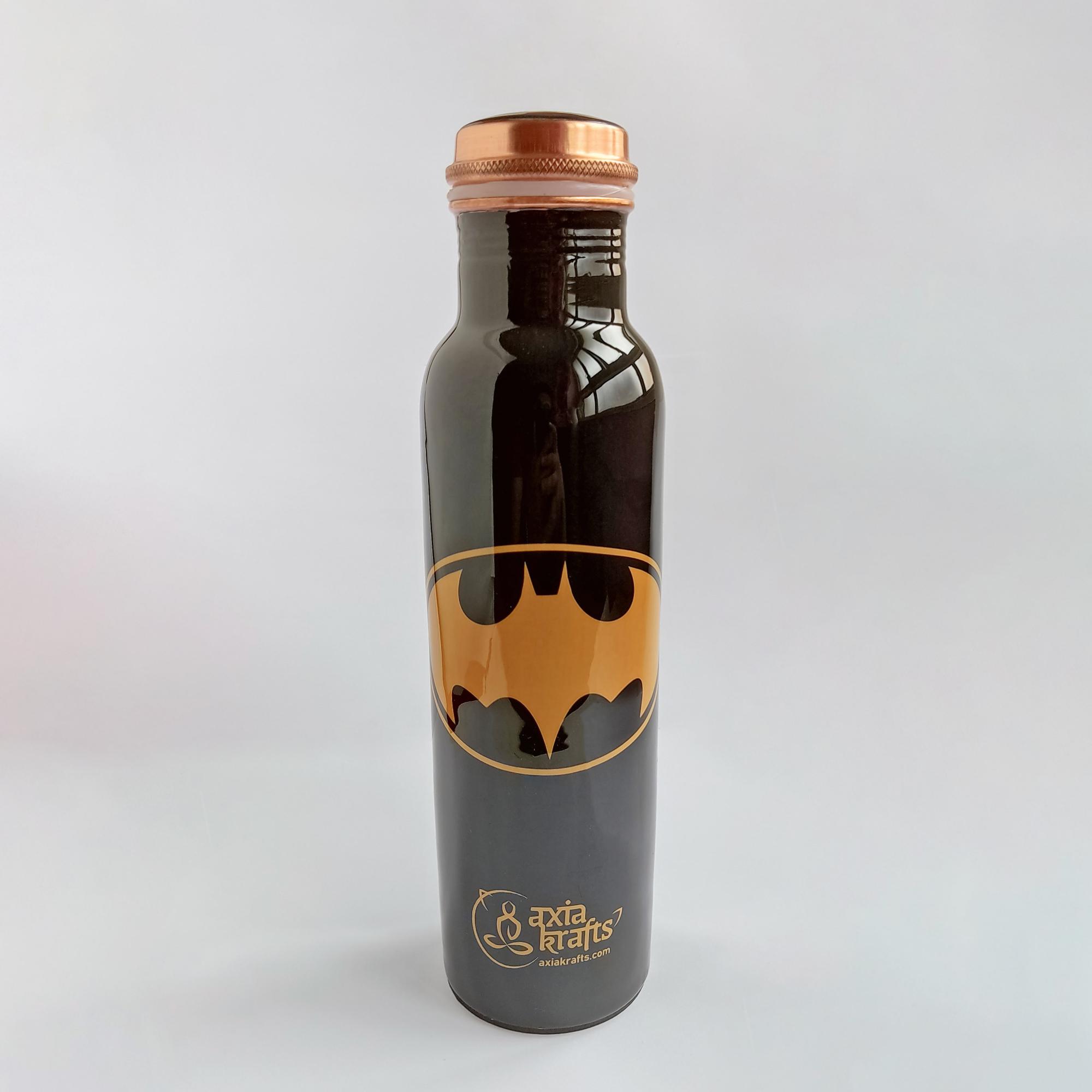 Axia Krafts Pure Copper Bottle 1 liter | Batman | Plastic Outer Coating