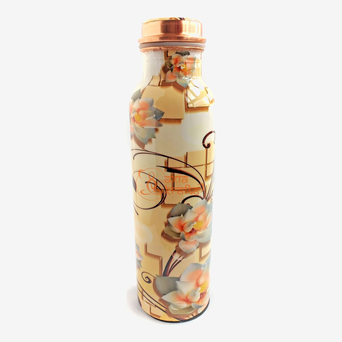 Axia Krafts Pure Copper Bottle With Plastic Outer Coating 1 Liter Leak Proof Health Beneficiary Yoga Water Bottle Stain Proof