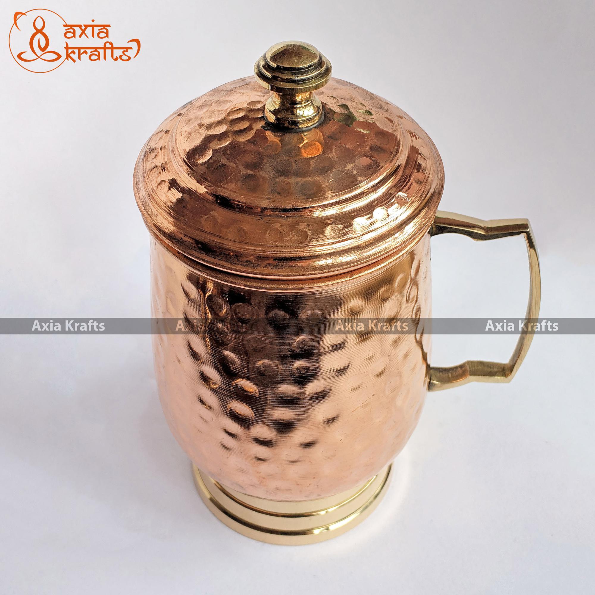 Axia Krafts Pure Copper Hammered Mug