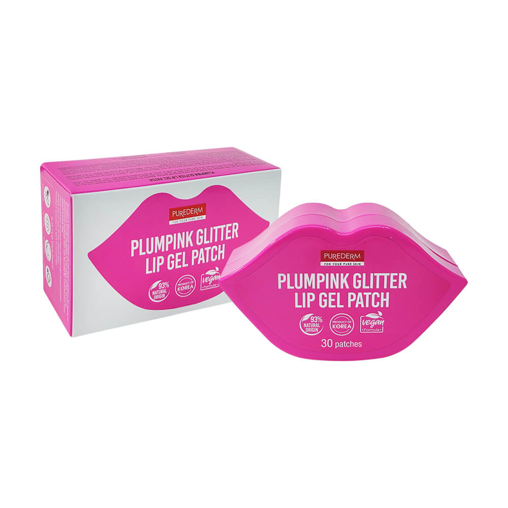 Purederm Plumpink Glitter Lip Gel Patch 30 Patches
