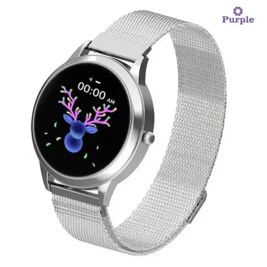 Purple Smart Watch KW10 Pro