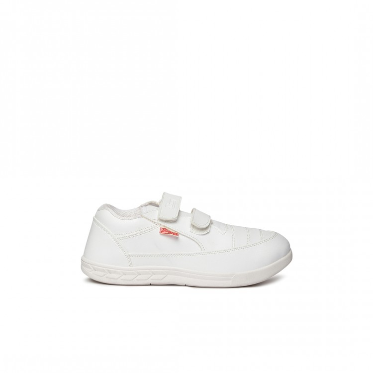 Paragon White Classic Velcro School Shoes For Boys-770