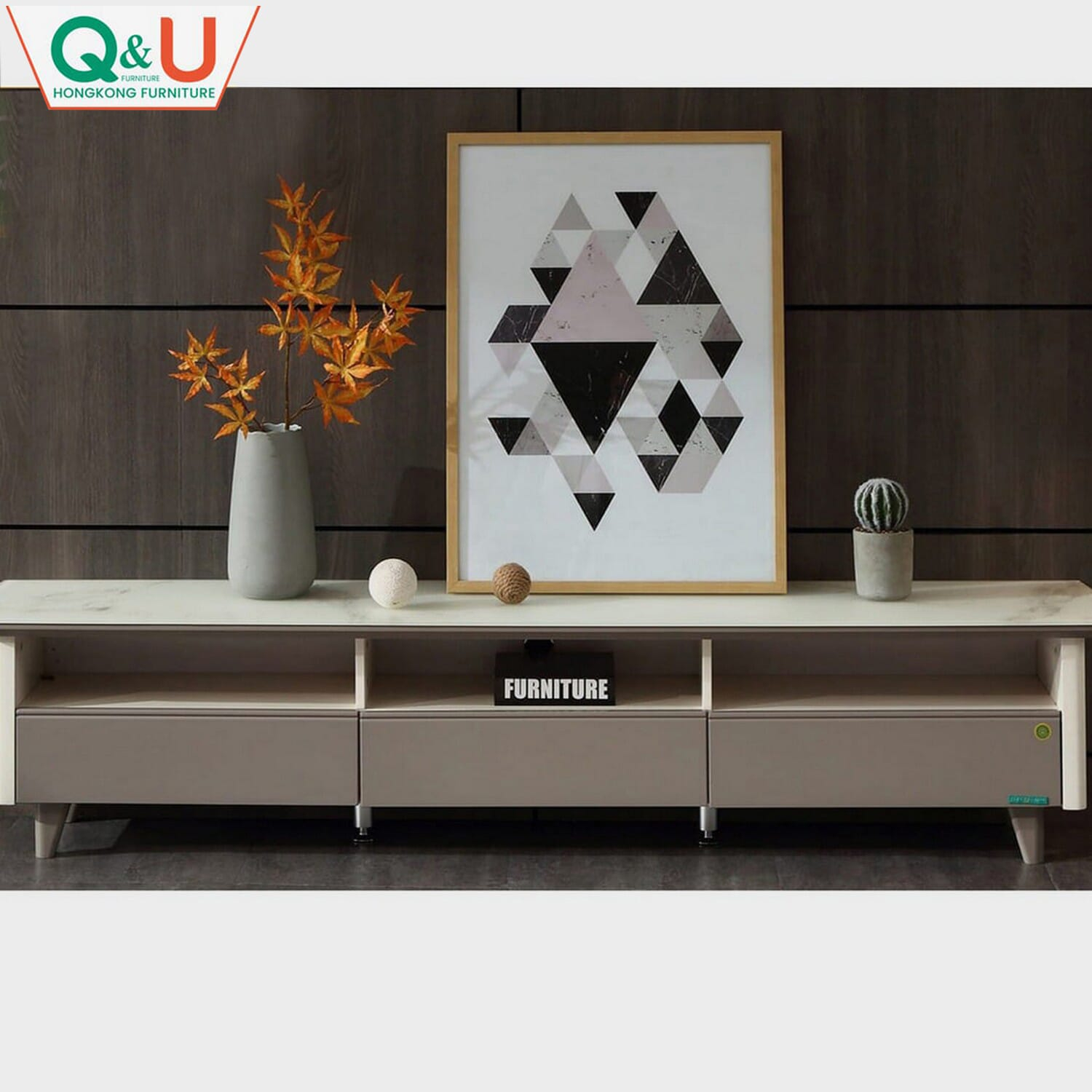 Q&U Furniture - TV Cabinet {L= 6.5feet * B= 1.4feet * H= 1.5feet} 38077