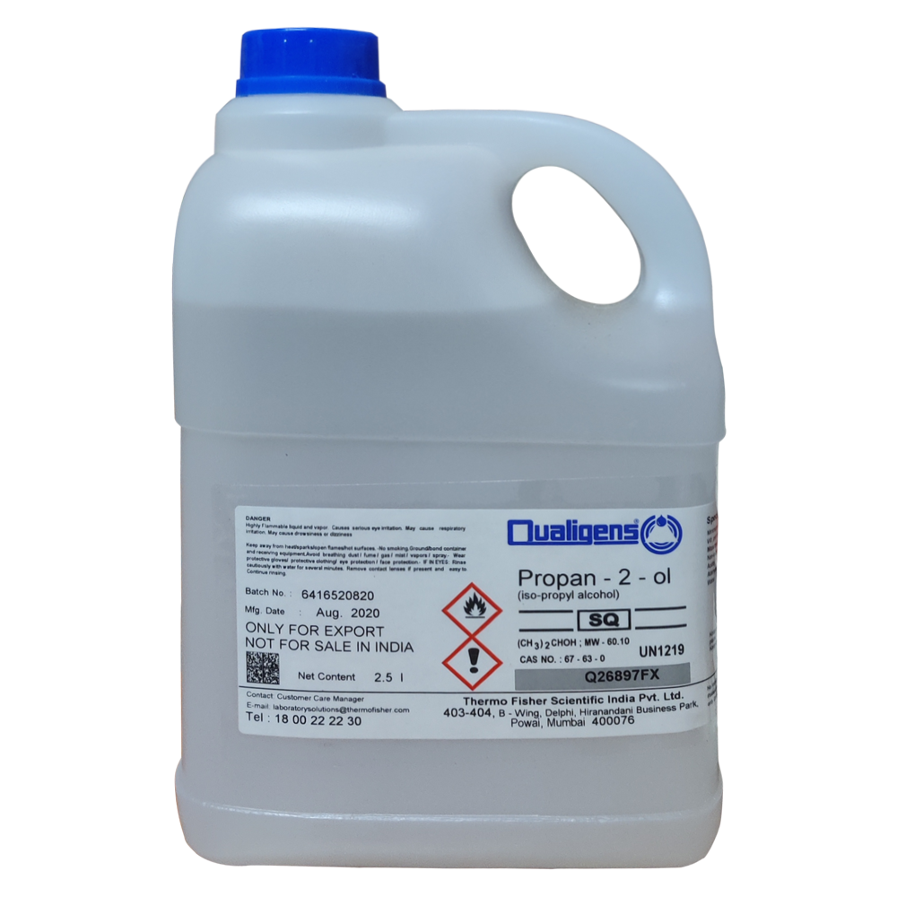 Qualigens 2.5L 99% Isopropyl Alcohol, For Resin 3D Printer