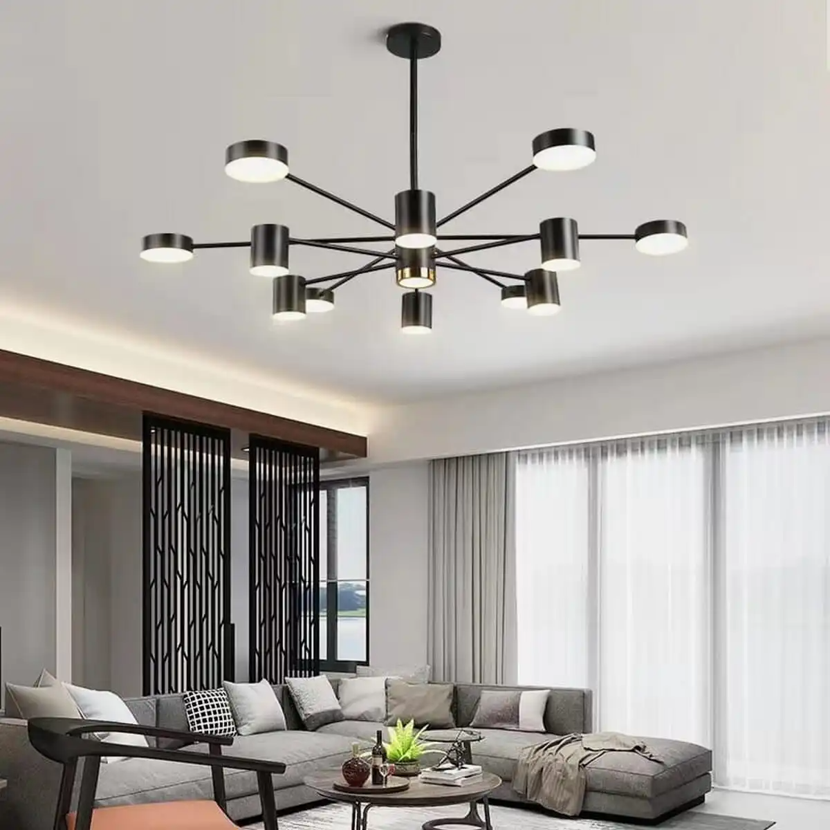 QuanQ p-60001-10-60l - LED Pendant Lamp With Painting Black P-60001-10-60L
