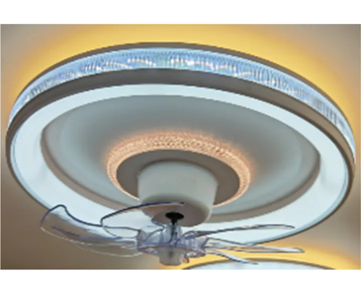 QuanU C-90027-rf - LED Dimmable Ceiling Lamp Bluetooth Music Remote Control Mobile App to Control Light & Music