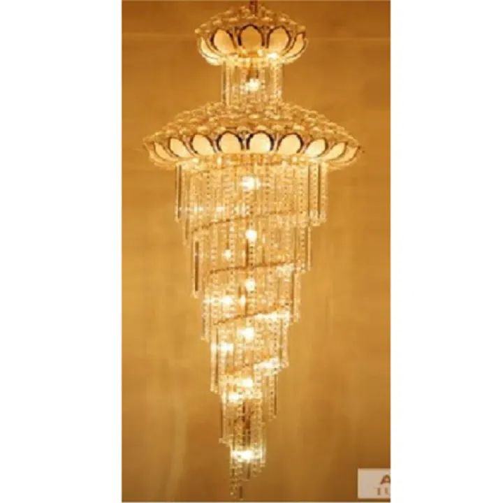 QuanU P-60081-20-4e - Pendant Light {D600 X H1800 Mm} Metal + Crystal Body 20xe14