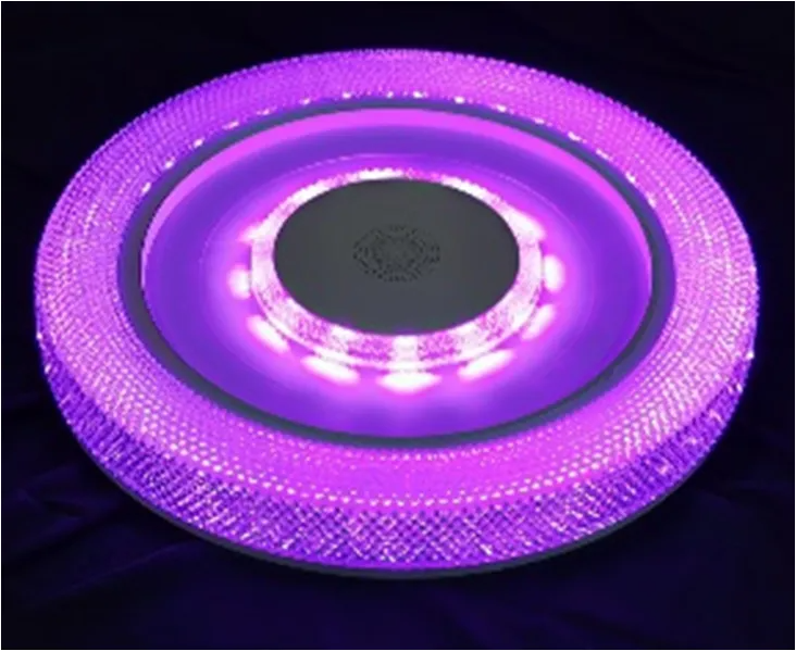 QuanUp C-90015-RBM - LED Dimmable RGB Ceiling Lamp Bluetooth Music Remote Control Mobile App to Control Light & Music