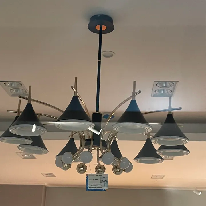 QuanUp P-60002-10-160l - Led Pendant Lamp With Golden Plating & Painting Black