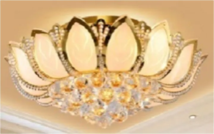QuanU p-60062-7-4e - Pendant Light {D600 x H230 mm} Metal + Crystal Body 7xE14