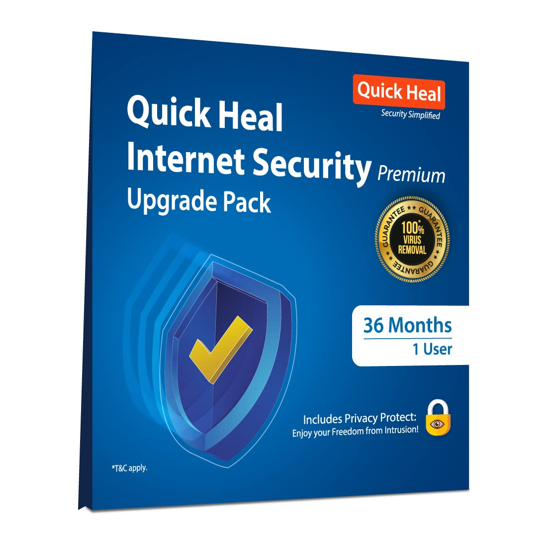 Quick Heal Internet Security- Renewal Pack - 1 User, 3 Years