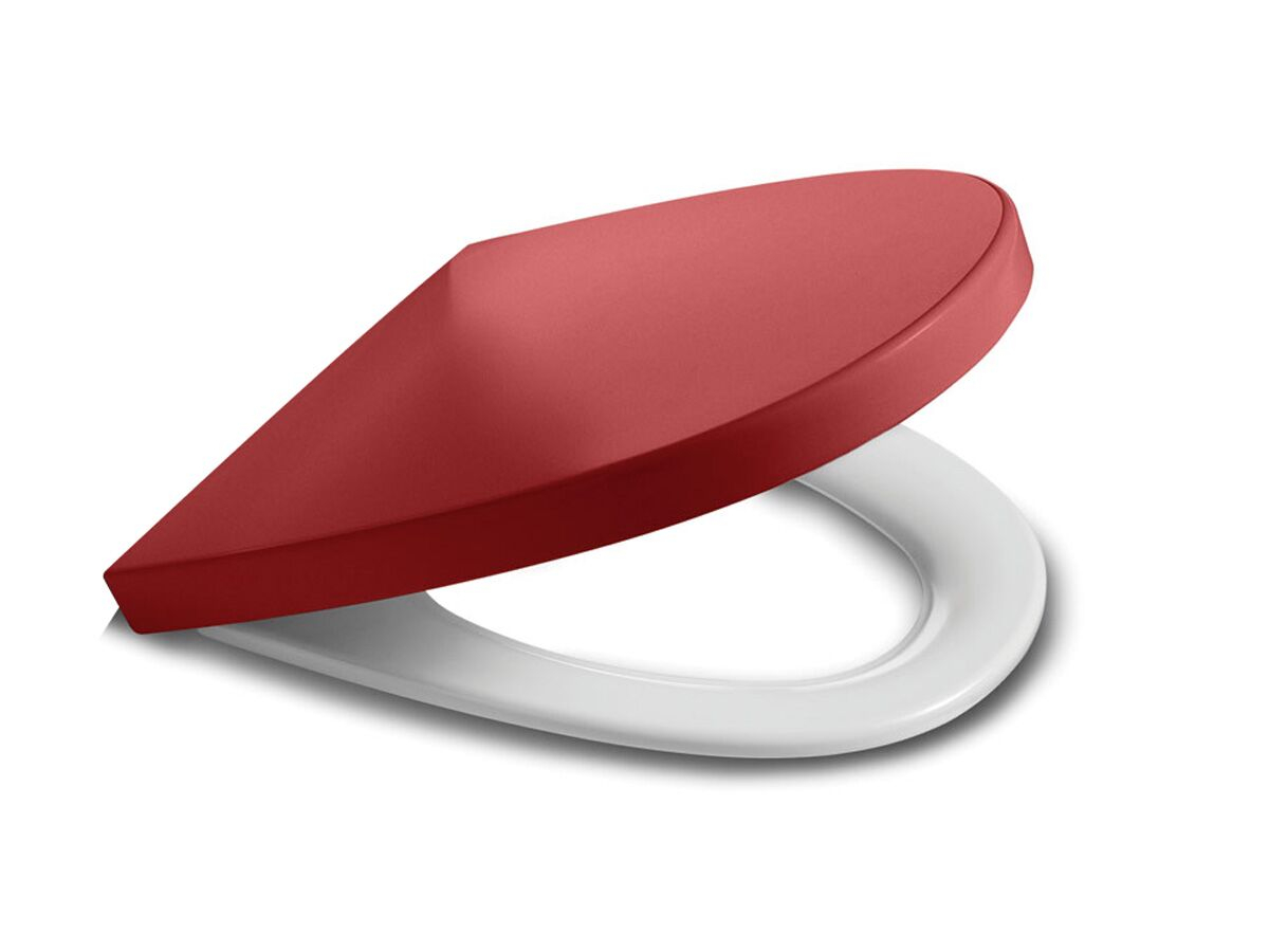 Roca RA801652F3T Khroma Soft Closing Toilet Seat Cover, Passion Red