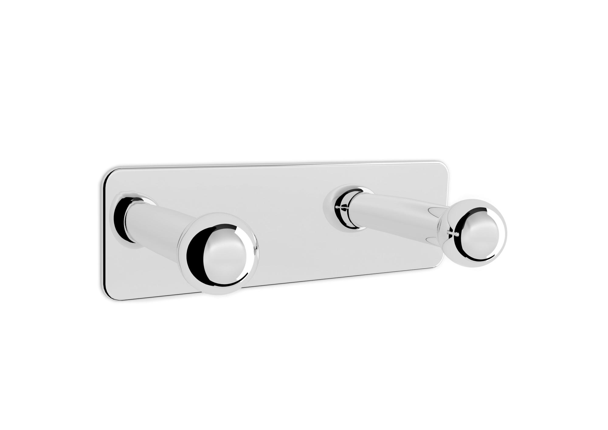 Roca RA816651001 Victoria Double Robe hook (Can be installed with screws or adhesive)