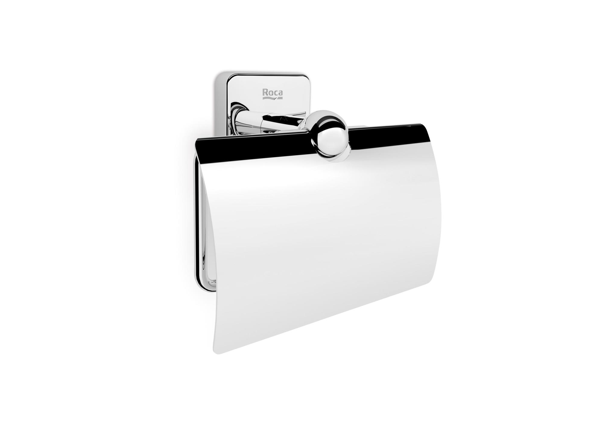 Roca RA816662001 Victoria Toilet roll holder with cover (Can be installed with screws or adhesive)