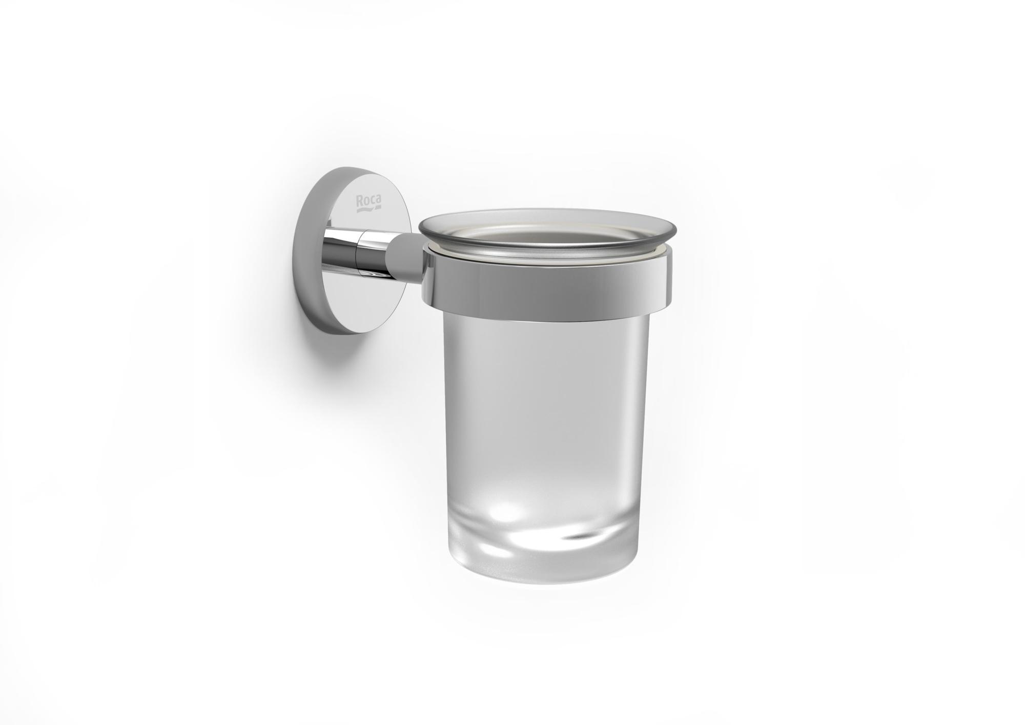 Roca RA816705001 Twin Wall-mounted tumbler holder and glass