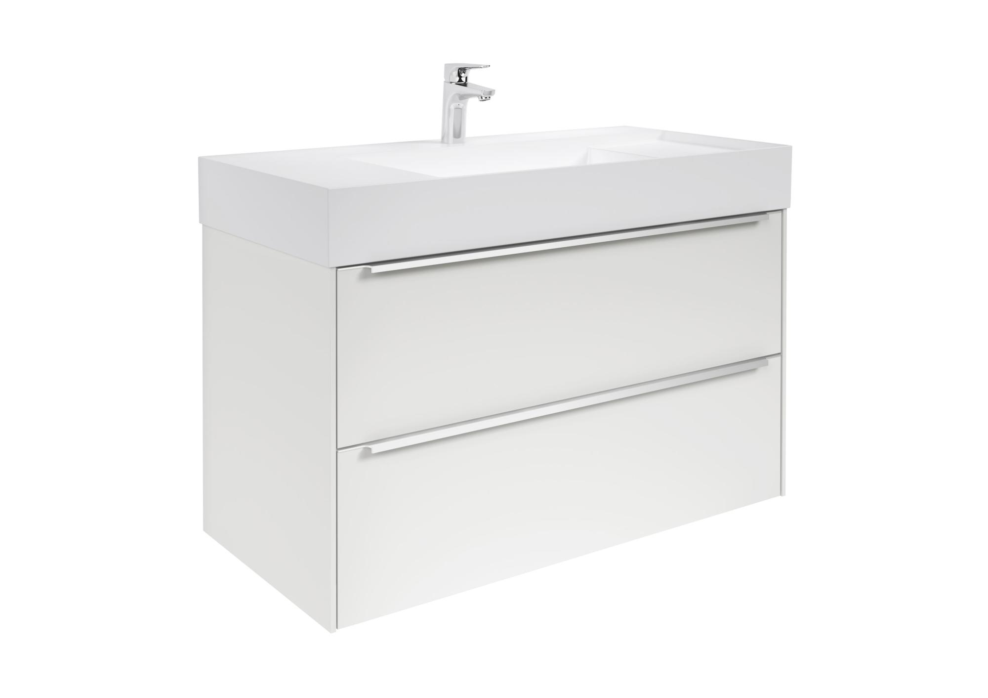 Roca RA851077806 INSPIRA Unik Base Unit With 2 Drawers and FINECERAMIC® Basin ,White