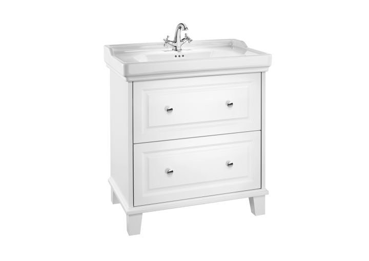 Roca RA851369415 Carmen Unik Base Unit with two Drawers and Basin ,White